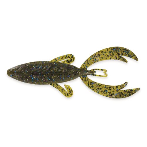 Big Bite Baits 4-Inch Rojas Fighting Frog Lures-Pack of 7 (Green Pumpkin)