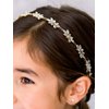 SWEETV Flower Girl Hair Accessories for Wedding Headband Girls Headpiece Princess Crystal Hair Pieces for Birthday Party, First Communion