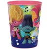 Unique Trolls Birthday Party Supplies Bundle includes 12 Plastic Reusable Party Cups 16oz and 1 Dinosaur Sticker Sheet