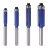 Wolfride 4PCS Flush Trim Router Bit Set 1/4 Inch Shank Top Bearing Flush Trim Router Bit