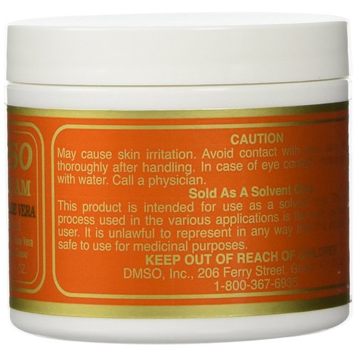 DMSO Cream with Aloe Vera, 4 oz - Rose Scented Skin Moisturizer for Adults