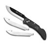 OUTDOOR EDGE 3.5" Onyx EDC - Pocket Knife with Replaceable Blades and Pocket Clip. The Perfect Razor Sharp EDC Knife. Black with 3 Extra Blades