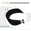 Ugeat 24inch Itip Hair Extensions For Women Black Human Hair Bundles I Tip Invisible Jet Black Pre Bonded Itip Hair Extensions 40G