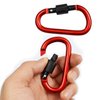 Onwon Aluminum Carabiner D-Ring Locking Key Security Camping Climbing Hiking Keychain (10 PCS)