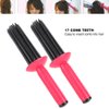 Valentine's Day Carnival Portable Hair 17 Comb Teeth Professional Hair Curling Roll Comb 2pcs Round Hair Brush Hairstyling Tools for Home Hair Salon