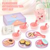Flormoon Little Girl Tea Set, 22PCS Kids Play Tea Set, Pretend Kitchen Toy, Learning Pretend Play Toy for Children Tea Party and Fun