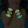 Cartoon Watch Luminous Temporary Tattoos For Kids, Mixed Styles Glow In The Dark Tattoos,Glow Tattoo Stickers for Boys and Girls,car Dinosaur Space robot Fake Tattoos Party Favor Supplies for Children