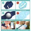 Air tag Wristband Kids(2 Pack) - Soft Silicone Air tag Bracelet for Kids - Lightweight GPS Tracker Holder Compatible with Apple Air tag Childs Watch Band Kids (Blue + Denim Blue)