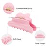 CURASA Medium Hair Clips For Women Girls Pink Rose Tortoise Claw Clips For Thick Thin 2 PCS Cloud Design French Hair Accessories Cute Nonslip Decorative Hair Barrettes Set