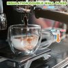 Hlukana Double Walled Glass Coffee Mugs Set of 2, 8 oz Insulated Coffee Mugs with Handle, Clear Coffee Mugs for Cappuccino, Latte, Americano, Tea Bag, Beverage Glasses Heat Resistant Coffee Cups