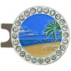 Giggle Golf Bling Golf Ball Marker with A Magnetic Hat Clip | Fun Golf Accessories for Women (Beach Scene)