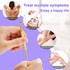 2 Pieces Facial Reflexology Massage Tool Retractable Acupuncture Pen, Stainless Steel Double Headed Spring Loaded Ear and Body Point Probe Pen (2 Pieces)