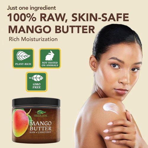 Mango Butter Raw Unrefined | Pure Ingredients | Body Moisturizer | Hydrate, Nourish & Soften Your Skin | Restore & Repair | Body Butter for Women & Men, All Skin Types 8 oz