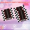 40PCS Hot Car Party Supplies Happy Birthday Dinnerware Disposable Racing Car Race Track Party Favors Plates and Napkins Sets for Kids Boys Birthday Racing Sports Serves 20