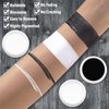 3-Piece Black White Face Paint Set (2 White, 1 Black) - 1.76 oz Each, Includes Sponge and Brushes, Professional SFX Makeup Kit for Halloween, Skeleton, Ghost, Skull Cosplay, Full Coverage Body Paints