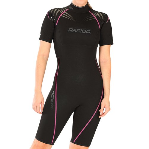 Rapido Boutique Collection Women&#39;s Equator Superior Flex Stretch Neoprene Wetsuit Shorty Scuba Sn...