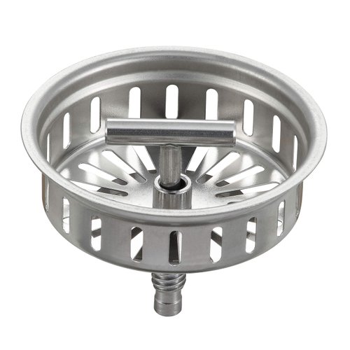KONE 3-1/2 Inch Kitchen Sink Drain Strainer Assembly Made by All Stainless Steel with Strainer Basket/Drain Stopper, Replacement for Standard Commercial Drains