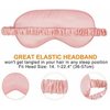 YEMIANJU Sleep Eye Mask with Elastic Strap Headband Lightweight Comfortable Soft Silk Like for Men Women Traveling (Pink)