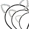 WHAVEL 3 Pcs Cat Ears Headband, Rhinestone Cat Headband Crystal Animal Ears Headband Costume Cosplay Cat Costume Party Supplies Halloween Hair Accessories for Women (C)