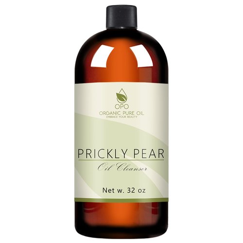 Prickly Pear Skin Care Deep Cleansing Oil - Includes Hair Loving Oils - 100% Prickly Pear Oil, Jojoba Oil, Marula Oil, Vitamin E Oil, &Lavender Essential Oil - Packaging May Vary. (32 oz)