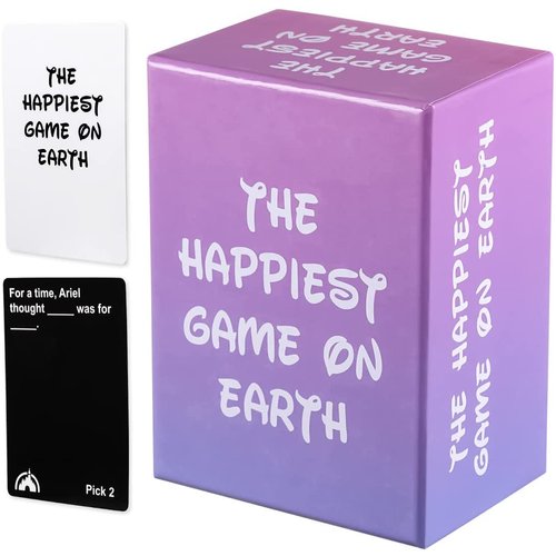 HLKM The Happiest Game On Earth Card Game for Families and Friends, Super Fun Adult Party Games Suitable for House Birthday Parties Pre Drinks Stag and Hen Nights