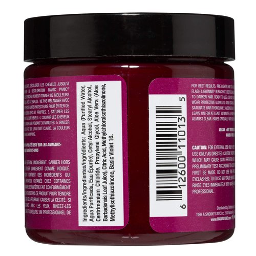 MANIC PANIC Fuschia Shock Dark Pink Hair Dye – Classic High Voltage - Semi Permanent Deep, Cool Fuchsia Hair Dye Is Our Darkest Pink Hair Color With Fuchsia Tones – Vegan, PPD And Ammonia Free (4oz)