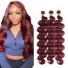 Ombre Human Hair Bundles Highlight Human Hair Bundles 10 12 14 Inch Brown Body Wave Bundle P4/613 Color Brazilian Two Tone Brown and Blonde Bundles Human Hair Extensions