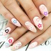 HINZIC 200Pcs Kawaii Nail Charms, Heart Stars Macarone Love 3D Cartoon Acrylic Resin Nail Gems Wedding Decor for Women Girls Phone Case Scrapbook Envelope Cards Making
