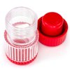 HealthSmart Pill Crusher and Grinder, Crushes Vitamins and Tablets, Holds Up to 2 Pills, With Ergonomic Grips, Red