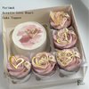 27 Pcs Love Heart Cupcake Toppers Acrylic Cake Topper Minimalist Gold Cake Decorations for Valentine's Day Anniversary Engagement Birthday Wedding Party Supplies