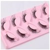 5 Pairs Wispy Lashes Pearl False Eyelashes Fluffy Natural Look False Eyelashes Thick Soft Curly Lash Extensions - Easy Application-Colorful