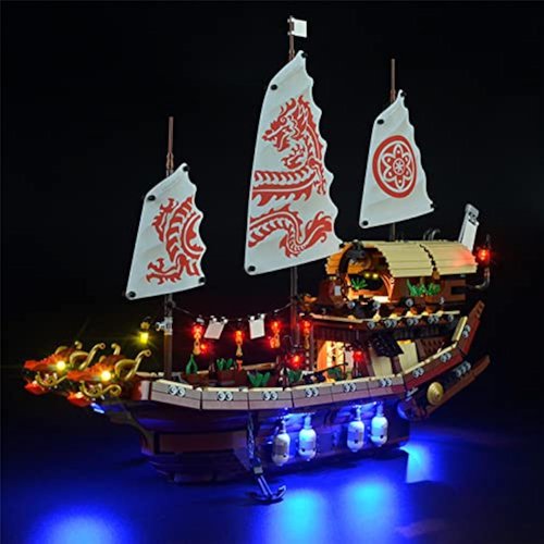 GEAMENT (Model Set Not Included Bricks Light Kit for Ninjago Movie Destiny's Bounty Building Blocks Model Compatible with Lego 70618
