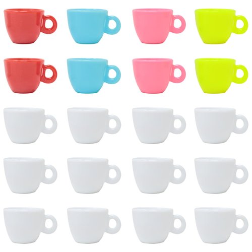 Honbay Dollhouse Mini Coffee Cups Plastic Coffee Cups Dollhouse Miniatures Food Kitchen Room Decoration Accessories Simulation Mini Coffee Mug Plastic Tea Cup Cute Water Cup Milk Cup Mixed Color (20)