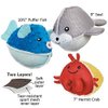 Grriggles Aquadudes Dog Toy Ocean Friends Choose Creature or Set of Pufferfish Seal & Crab(Hermit Crab)