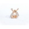 Small mini rose gold butterfly leaf hair claw clip with crystals