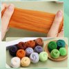 15 Colors Fiber Wool Yarn, Fiber Wool Yarn Roving, Spinning Wool Roving for Needle Felting, DIY Hand Spinning, Needle Felting Wool Craft, 3g/Color