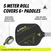 JOOLA Pickleball Paddle Edge Tape - Protects Edge Guard & Covers Lead Tape for Pickleball Paddles - Black, Fits Any Brand & Most Sizes of Pickleball Rackets - 5 Meter Extra Long Roll for 6 Racquettes