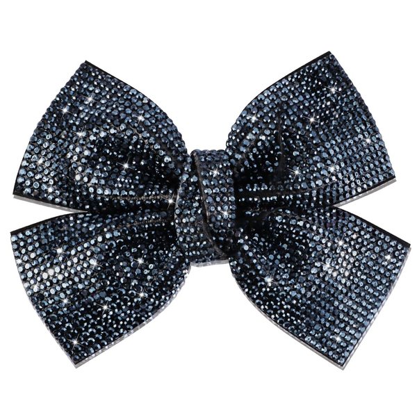 AHONEY 1Pack Rhinestone Hair Bows for Women Blue Hair Bow Clip, Hair Bling Glitter Hair Clips Sparkly Rhinestone Barrettes for Women Girls Holiday Hair Accessories Christmas Gift (Blue)