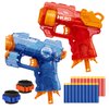Banvih 2 Pack Mini Blaster Guns for Nerf, Small Toy Pistols for Toddlers Ages 3-5, Kids Ages 5-7 8-12 Year Olds - 20 Refill Foam Darts and 2 Wristbands, for Christmas Stocking Stuffers Birthday Gifts