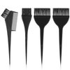 Aeaocvo 4 Pcs Professional Hair Dye Brush Set, Hair Coloring Brush Kit, Hair Dye Applicator Brush for Salon and Home Use, Tinting Combs for Precise Application (Black)