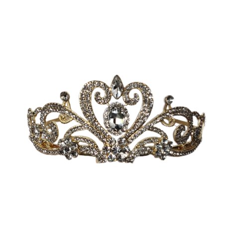 FASOTY Gold Tiara Crystal Crown with Combs Elegant Princess Tiaras and Crowns for Women Girls Rhinestone Headband for Bride Bridal Wedding Birthday Party Prom