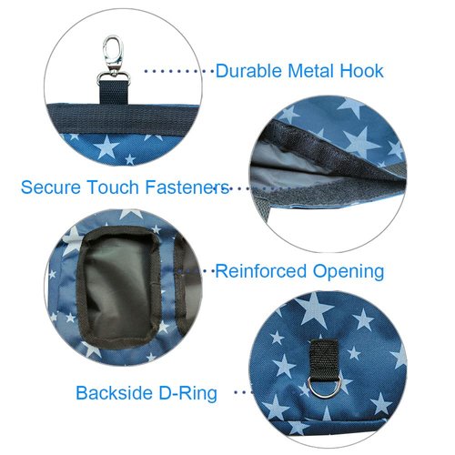 Hanging Hay Feeder Bag for Guinea Pigs, Bunnies, Chinchillas. Stars