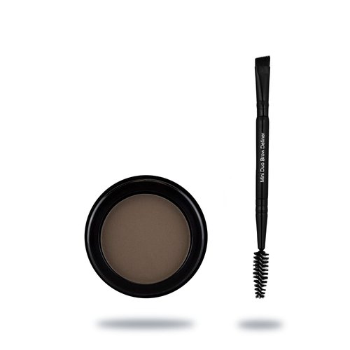 Billion Dollar Brows | Eyebrow Powder | Lightweight Formula | Natural Eyebrows | Quality | Natural Tones | Eyebrow Filler | Soft Texture (Taupe Powder + Duo Definer Brush)