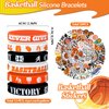 BOIKOKY 122Pcs Basketball Party Favors Basketball Goodie Bag Favors with Stress Ball Keychain Tattoo Sticker Silicone Bracelet for Basketball Themed Birthday Party Supplies