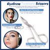 DDP Professional Stainless Steel Scissors Shaped Slant Tip Tweezer Clip 'Eyebrow