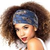 GORTIN Boho Leopard Knoted Turban Headband Stretch Twist Head Wraps Stripe Cloth Head Bands for Women and Girls 3 Pcs (Casual)