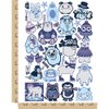 Yetis and Winter Animals Temporary Tattoo Water Resistant Fake Body Art Set Collection - Color (One Sheet)
