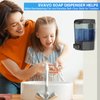 SVAVO Wall Mounted Soap Dispenser Kitchen Bathroom Manual Soap Dispenser Refillable Hand soap Dispenser for Liquid Contianers Shampoo Gel Chamber for Household Commerical 23.7oz (700ml) ABS