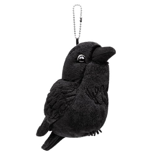 Frankiezhou Home Crow Plush Keychain Toy - Cute Raven Stuffed Animals 5inch, Soft Plush Toy Crow Keyring Pendant Dolls, Soft Little Raven Bird Plush as Gift for Backpack Handbag Charms
