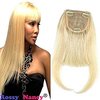 Voloria #613 Blonde Color Brazilian Human Hair Clip-in Hair Bang Full Fringe Short Straight Hair Extension for women 6-8inch